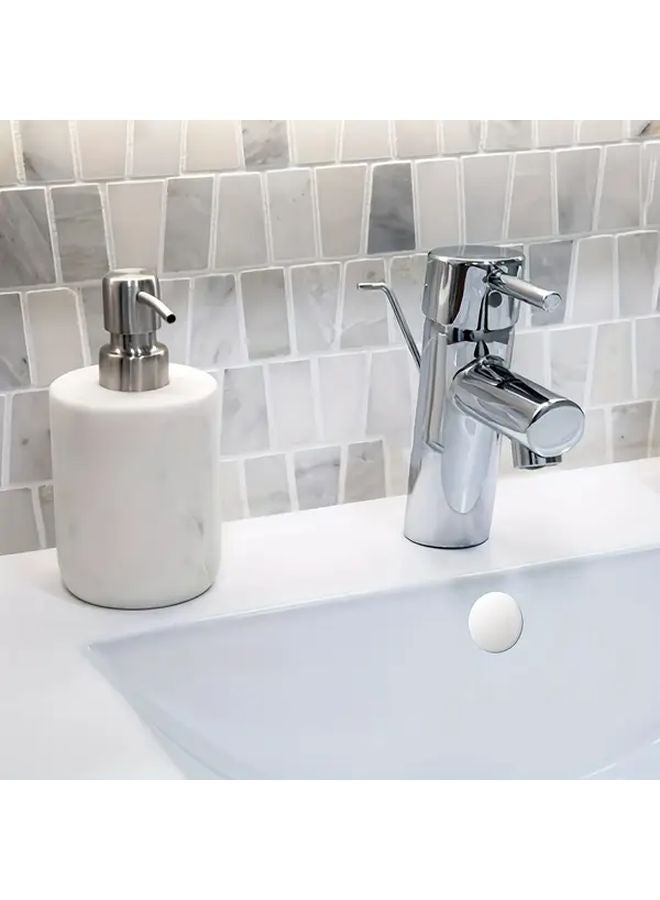2pcs White and Black Plastic Sink Hole Covers Dust Proof Faucet Accessories Easy Installation - Image 5