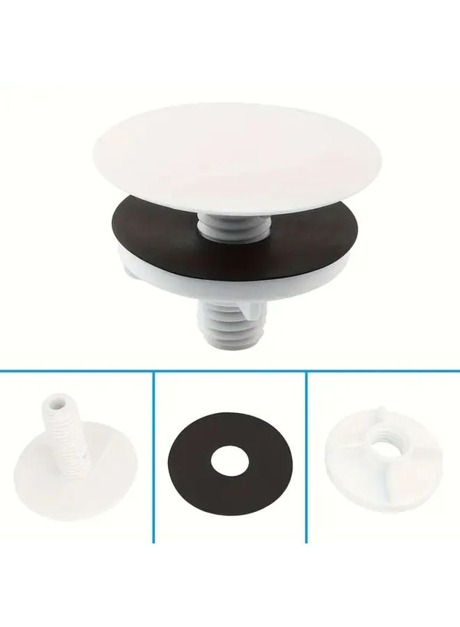 2pcs White and Black Plastic Sink Hole Covers Dust Proof Faucet Accessories Easy Installation - Image 2