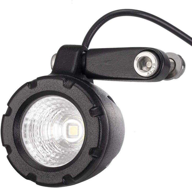 Lightronic Offroad 1.7" Round Motorcycle LED Fog Light Pods, 6000K Cool-White Long Range Flood Beam, Rugged Die-Cast Aluminum Housing, Corrosion Resistant Waterproof, 12V/24V DC, 2-Pack - Image 5