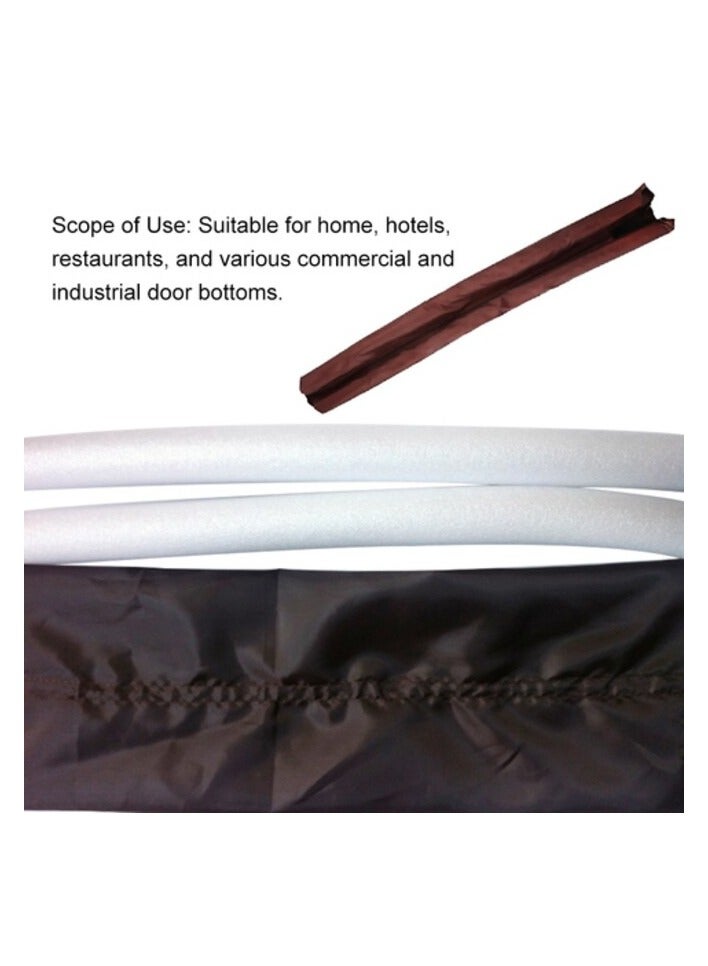 Decdeal Practical Door Twin Draft Guard Wind Air Dust Insulator Door Stopper Energy Saving Protector Doorstop Brown - Image 2