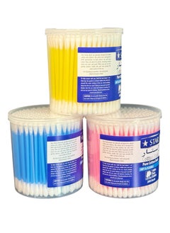 Star Cotton Swabs 800 Pieces (200x4) - Soft & Flexible Ear Buds - 100% Pure Cotton Double-Ended Cotton Buds - Premium Quality Disposable Swabs - For Babies, Personal Care & Cleaning - Assorted Colors  - Image 5