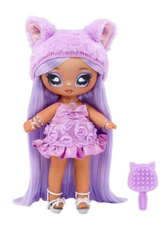 Na! Na! Na! Surprise Na! Na! Na! Surprise Sweetest Gems™ Valentina Lovely 7.5" Fashion Doll Amethyst Birthstone Inspired with Purple Hair, Satin Dress & Brush, Poseable, Great Toy Gift Kids Girls Boys Ages 5 6 7 8+ Years  - Image 1