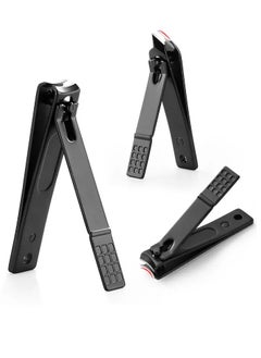 PAMEER 3 Pieces Black Stainless Steel Nail Clipper Nail Cutting Machine Professional Nail Trimmer High-Quality Toe Nail Clipper Tool  Thick Toenails, Ingrown Nail Clippers  Male And Female Nail Scissors  - Image 4