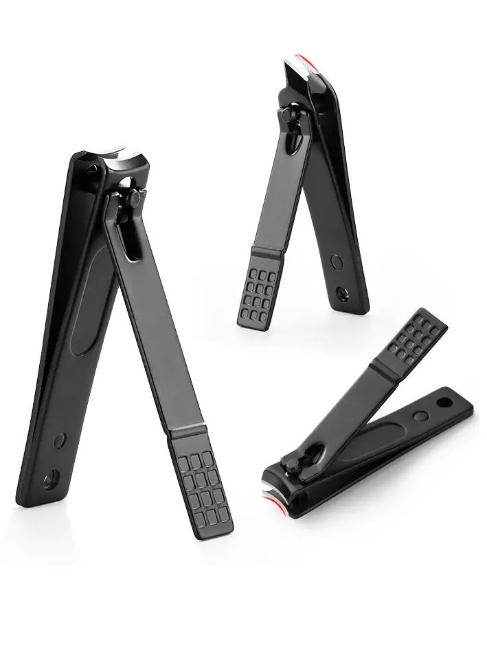 PAMEER 3 Pieces Black Stainless Steel Nail Clipper Nail Cutting Machine Professional Nail Trimmer High-Quality Toe Nail Clipper Tool  Thick Toenails, Ingrown Nail Clippers  Male And Female Nail Scissors  - Image 4