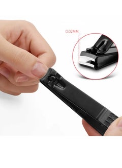 PAMEER 3 Pieces Black Stainless Steel Nail Clipper Nail Cutting Machine Professional Nail Trimmer High-Quality Toe Nail Clipper Tool  Thick Toenails, Ingrown Nail Clippers  Male And Female Nail Scissors  - Image 5