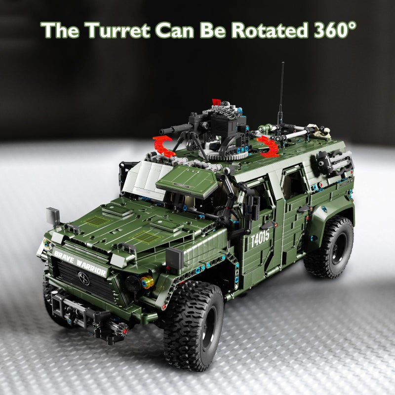 JMBricklayer Military Cars Building Sets 61508, Army Off-Road Vehicle Warrior Combat Model Truck, Collectible Model Car Kits to Build for Adults, Gifts for Men Boys (3,175 Pieces) - Image 5