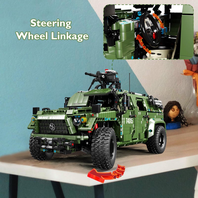 JMBricklayer Military Cars Building Sets 61508, Army Off-Road Vehicle Warrior Combat Model Truck, Collectible Model Car Kits to Build for Adults, Gifts for Men Boys (3,175 Pieces) - Image 3