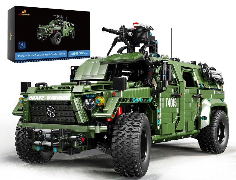 JMBricklayer Military Cars Building Sets 61508, Army Off-Road Vehicle Warrior Combat Model Truck, Collectible Model Car Kits to Build for Adults, Gifts for Men Boys (3,175 Pieces) - Image 1