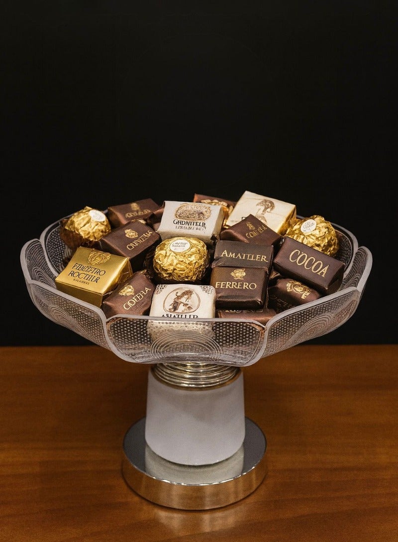 القناص حامل حلويات كبير من الأكريليك عالي الجودة بقاعدة متينة | مثالي لتقديم الشوكولاتة والحلويات والمخبوزات | مناسب للاستخدام في المنزل والحفلات والمناسبات الخاصة - Image 1