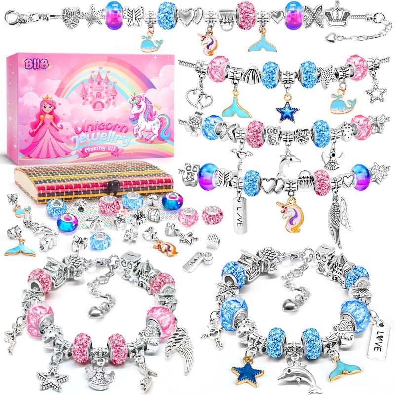 BIIB Gifts for Girls, Easter Gifts, Children's Jewellery, Crafts, Girls Gifts, 5-12 Years, Craft Set, Children's Bracelets, Yourself, Girls Gifts, 7, 8, 9, 10, 11, 12, 13 Years, Craft Set Children's - Image 1