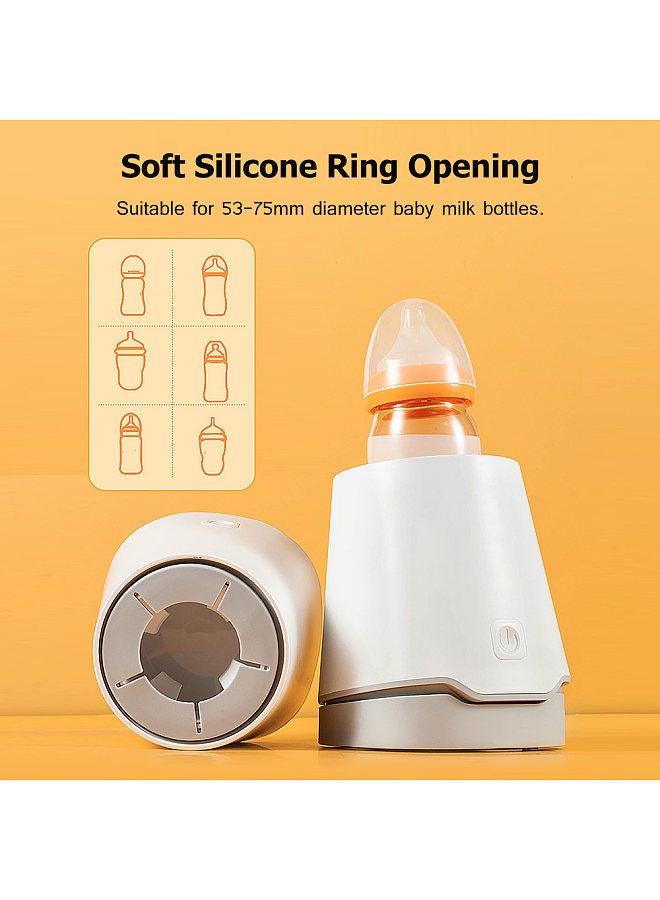 Automatic Baby Milk Bottle Shaker with Inclined Base Portable Electric Feeding Bottle Shake Machine Milk Powder Blender Mixer 3 Levels Timing(1min/ 2min/ 6min) Built-in Battery
