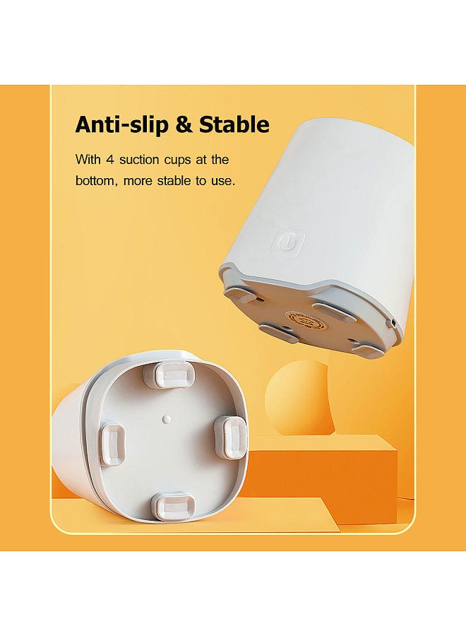 Automatic Baby Milk Bottle Shaker with Inclined Base Portable Electric Feeding Bottle Shake Machine Milk Powder Blender Mixer 3 Levels Timing(1min/ 2min/ 6min) Built-in Battery