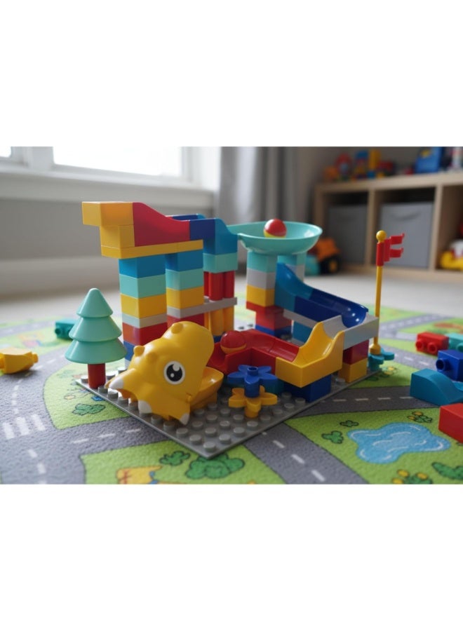 TOY GARDEN Triceratops Slide Building Blocks Toy Set 74 PCS Construction Kit STEM Activity Playset for Creative Skill Building Motor Development and Imaginative Indoor Fun - Image 3