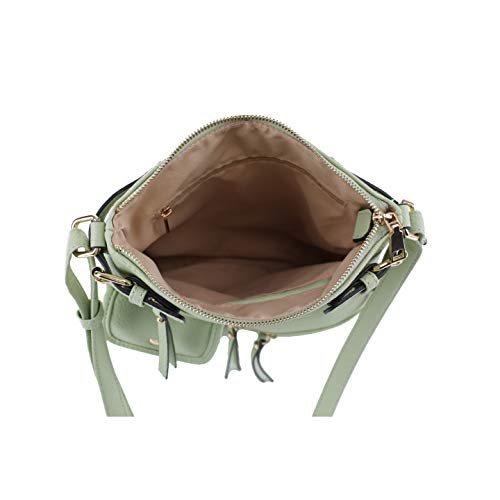 SG SUGU Katie Lightweight Medium Crossbody Bag Shoulder Bag with Multi Pocket for Women | Mint - Image 5