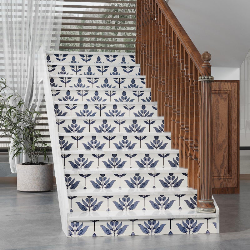 BOKEBEVE Leaves Contact Paper Floral Wallpaper Stick and Peel Boho Damask Wall Paper for Liner Drawer Cabinet Backsplash Renter Friendly Waterproof 17.5 x 118In - Image 5