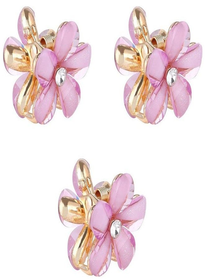 ANNACREATIONS ANNA CREATIONS 3 Pcs Korean Style Mini Hair Claw Clip Mini Clutcher Hair Accessories set For Women and Girls (Purple) - Image 1