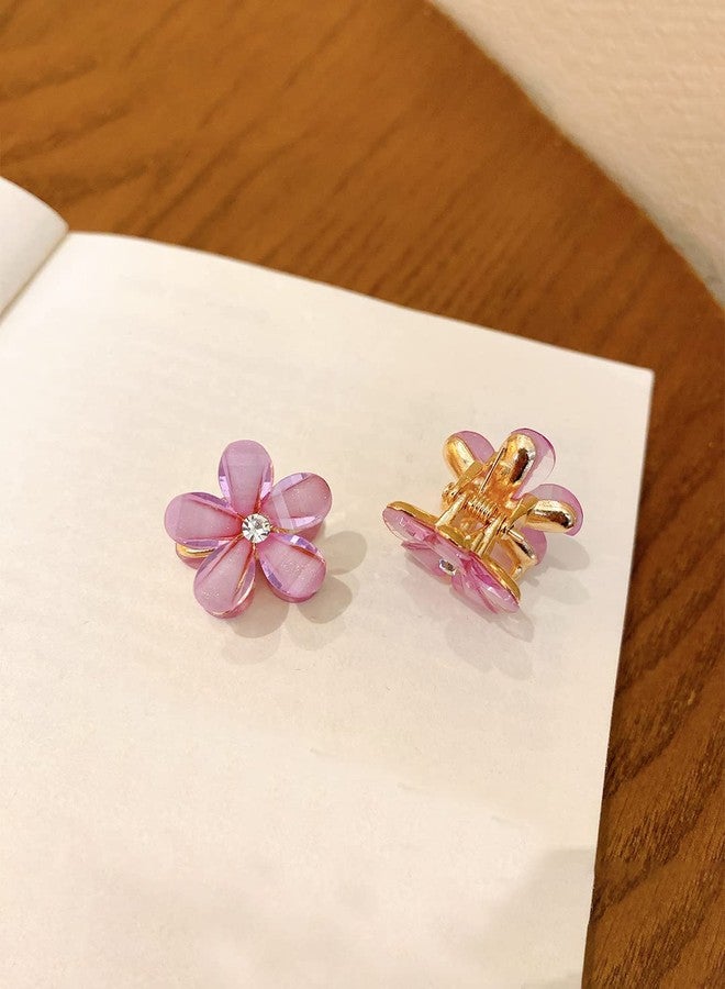 ANNACREATIONS ANNA CREATIONS 3 Pcs Korean Style Mini Hair Claw Clip Mini Clutcher Hair Accessories set For Women and Girls (Purple) - Image 2