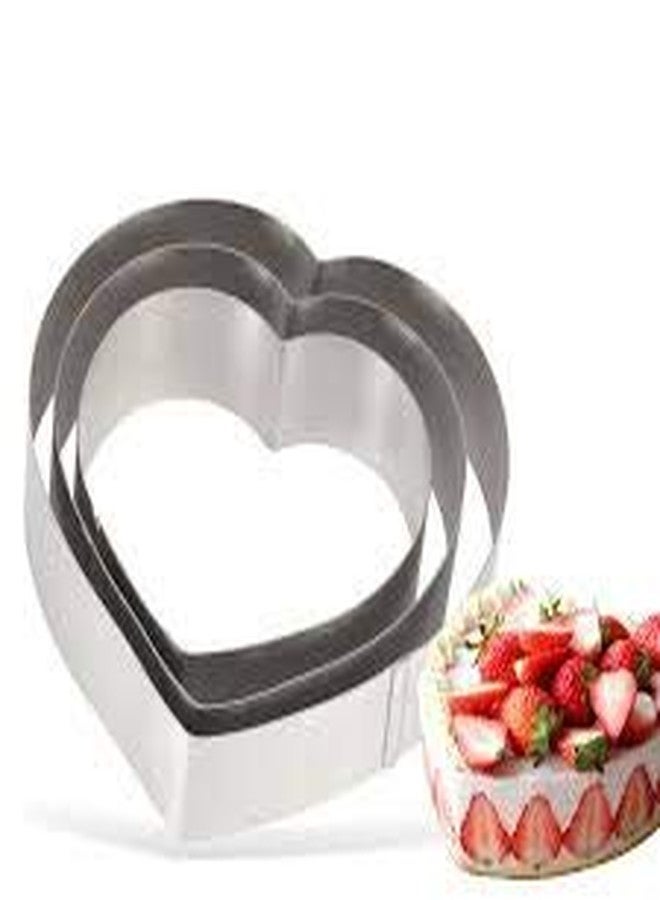 Royals Heart Cake Ring Stainless Steel Cutter for Cake,Tier Cake,fondat Cutter 3 pc Set - Image 3