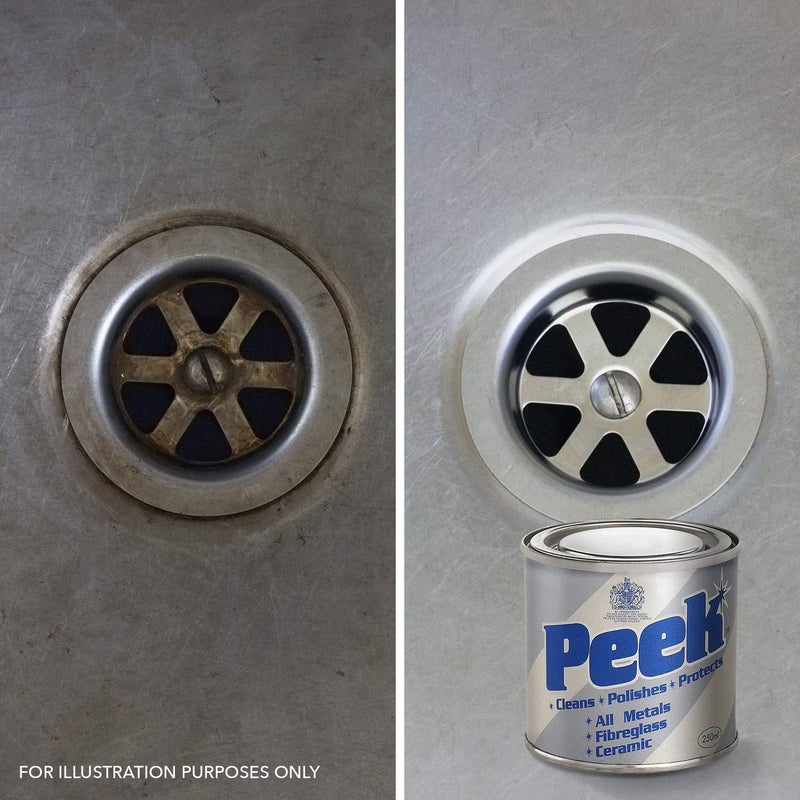 Peek 33700 Metal Cleaner Polishing Compound Paste to Clean, Polish, Shine and Protect Stainless Steel, Silver, Chrome, Fibreglass and Ceramic, 250ML - Image 2
