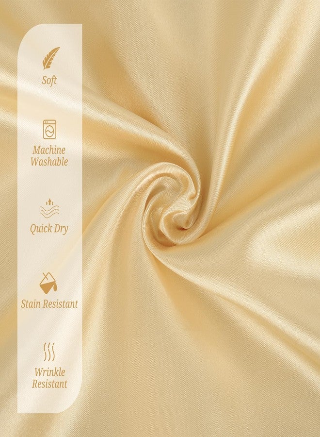 FXKS 72 Pack Champagne Gold Square Satin Cloth Napkin 20 x 20 Inch - Silk Dinner Napkins, Washable Reusable, Soft Smooth for Wedding Party Dining Banquet Restaurant Decoration - Image 4