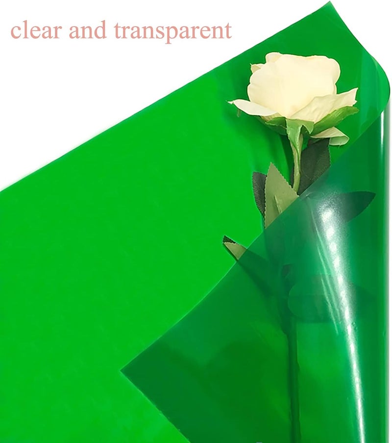 Tickjoy 200 ft Green Cellophane Wrap Roll (16 In x 200 Feet) - 2.5 Mil Thick for Gift Baskets, Bouquets, Party Decorations - Image 3