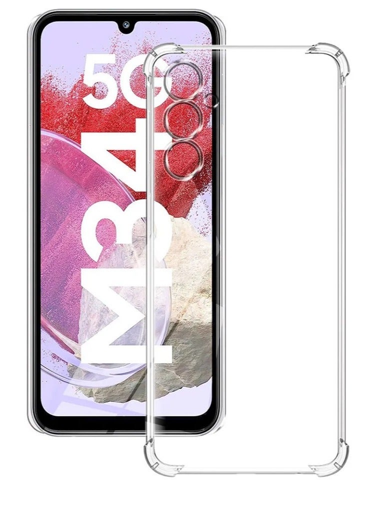 Case for Samsung Galaxy M34 5G Clear Cover Case soft TPU Transparent Back Protective Case shock Absorbent Reinforced Corner for Samsung Galaxy M34 5G - Image 1
