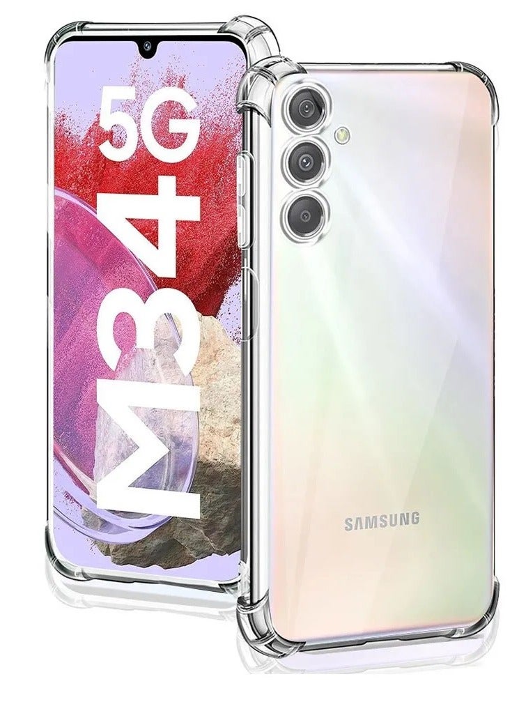 Case for Samsung Galaxy M34 5G Clear Cover Case soft TPU Transparent Back Protective Case shock Absorbent Reinforced Corner for Samsung Galaxy M34 5G - Image 4