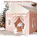 Sherilyn Kids Play Tent with Double Door Childrens Playhouse Tents Portable Fantasy Adventure Castle for Girls Kids Tent with Mat House Toys for Girl Birthday Christmas House Gift - Image 4
