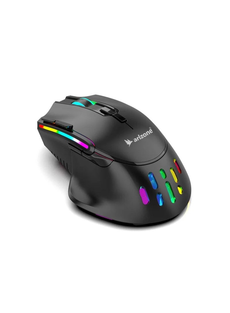 أريزون ماوس الألعاب اللاسلكي AM-06 مزود بـ 8 أزرار، وإضاءة RGB متغيرة، ودقة DPI قابلة للتعديل - Image 2