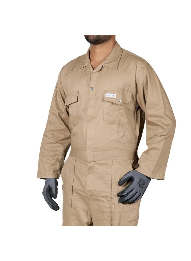Vaultex B100 200GSM Cotton Coverall, Beige, XL - Image 2