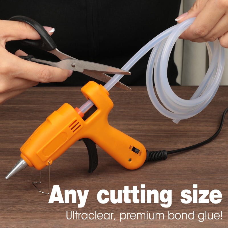 YesBes 10 Pack Long Mini Hot Glue Stick Rolls, 3 FT Long x 0.27" Diameter Glue Sticks for Glue Gun, Perfect Fit for Mini Glue Guns, Widely Used in Wood, Metal, Glass, Plastic, Floral, Fabric, and More - Image 3