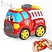 AEROQUEST Remote Control Car 24G Cartoon Emergency Vehicle RC Fire Truck Engine Toys with Lights Music Birthday Gifts for Toddlers Kids Boys Girls 15 Years Old Red - Image 2