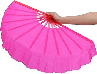 ZooBoo 1pair 12 Bones Plastic Dance Hand Held Fan Taichi Kungfu Fan Dancing Fans Martial Arts Sports Folding Hand Fan 4 - Image 1