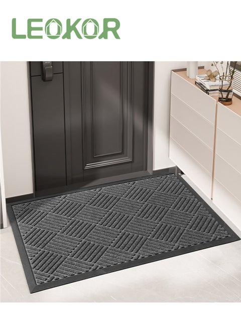 Durable Front Door Mats, Heavy Duty Water Absorbent Mud Resistant Easy Clean Entry Outdoor Indoor Rugs,Non Slip Backing, Exterior Mats for Outside Patio Porch Farmhouse 45*75CM