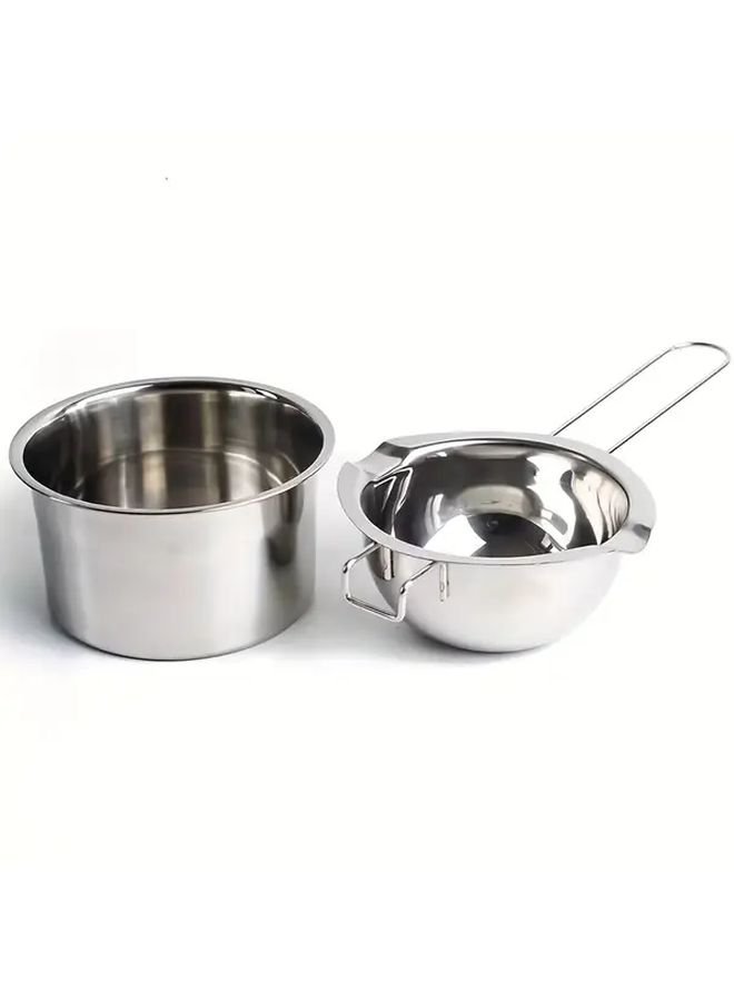 1 Set Stainless Steel Water Separation Heating Pot Set 304 Food Grade Double Boiler Milk Pot Home Kitchen Steamer Cookware with Lid Soup Pot Rice Cooker Baby Food Warmer Mothers Day Gift New Year Present - Image 3