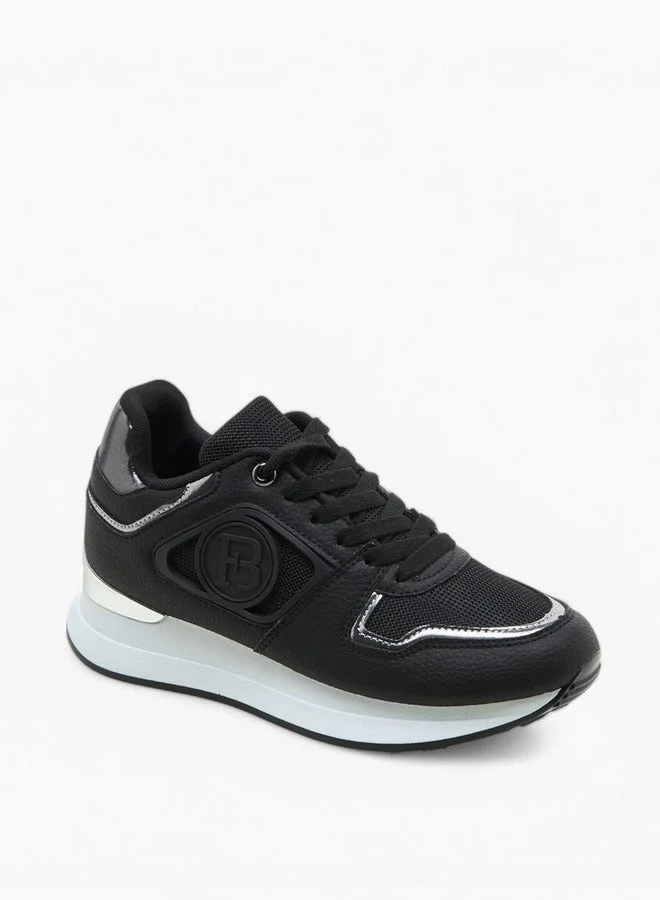 Panelled Lace-Up Sneakers