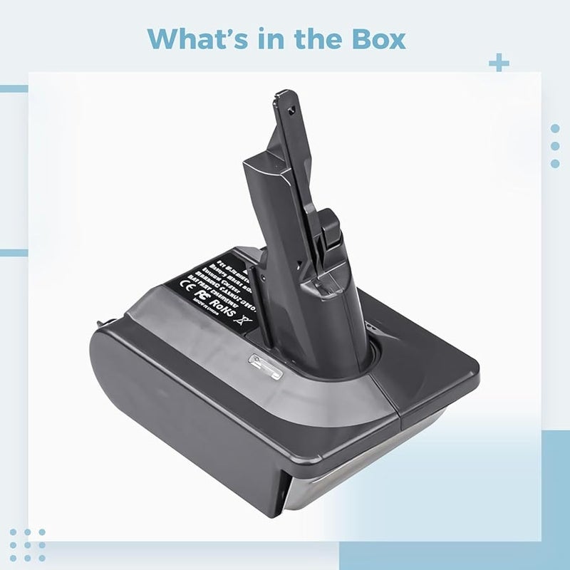 محول Dw20V7 لمكنسات دايسون V7 محول بطارية 20 فولت ماكس XR مع حماية متعددة - Image 1