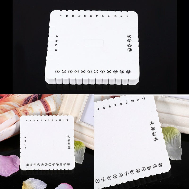 White Square EVA Foam Thread Disk Braiding Plate Braided Weaving Board(105mm) - Image 2