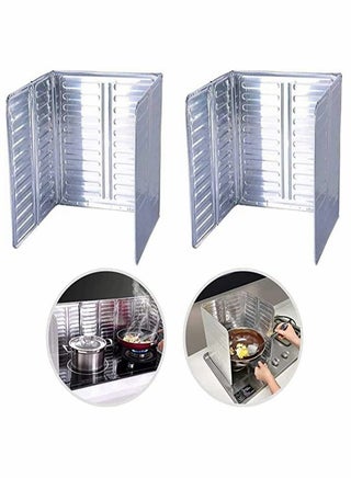 2 Pieces Anti Splatter Shield Guard Oil Barrier Stove Nonstick Aluminum Oil Splash Guard 3 Sided Splash Guard for Kitchen Cooking - pzsku/ZF6E9DADCD94400298FE1Z/45/_/1650266362/d18dca19-2d1a-4041-9b9c-099529b429e8