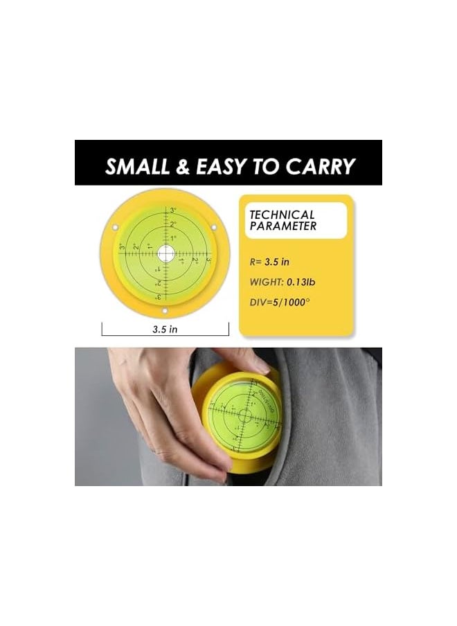 promass Circular Spirit Level with 3 Mounting Holes - Large 90x17mm High Precision Plastic Case Round Bubble Level for Measuring Instruments, RV, Home - pzsku/ZF6E9DB7FDD436DC69F91Z/45/_/1741039108/5ed56791-00ed-491f-bdda-2168a636c199