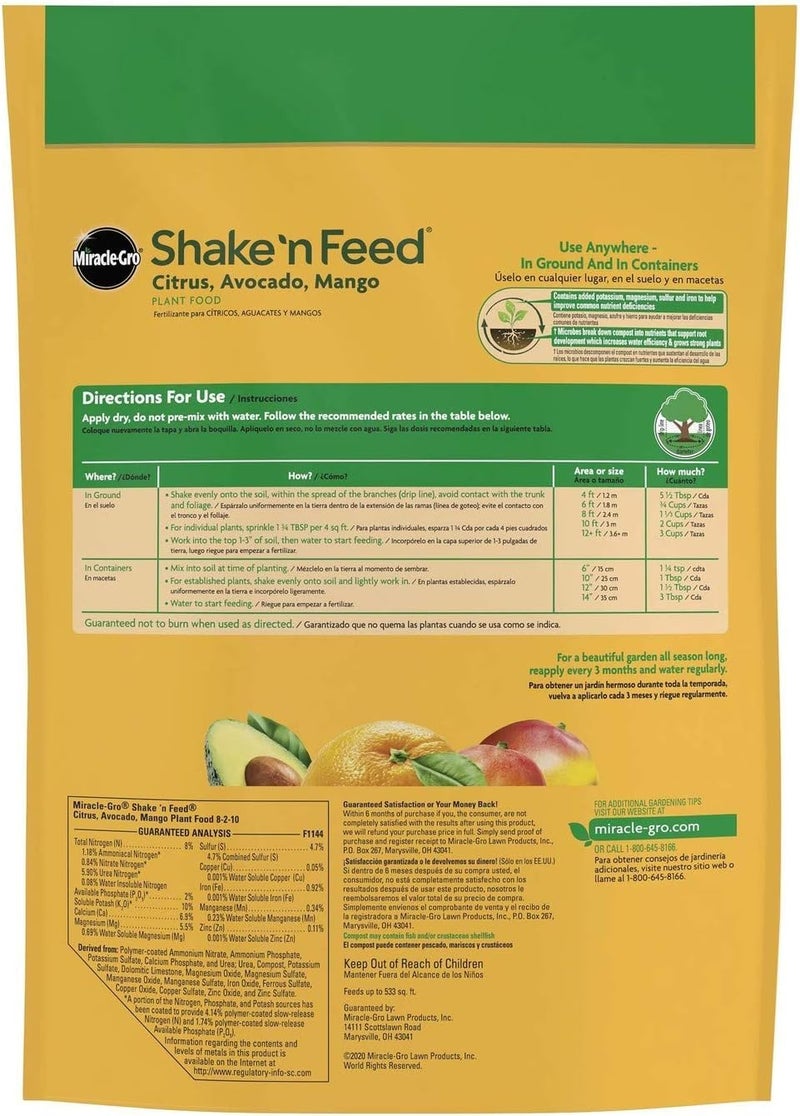 Miracle-Gro Shake 'N Feed Continuous Release Citrus, Avocado and Mango Plant Food Fertilizer - Image 2