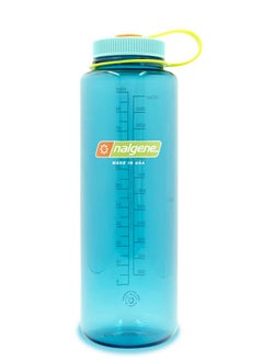 Nalgene Sustain Tritan Bpafree Water Bottle Made With Material Derived From 50% Plastic Waste 48 Oz Wide Mouth Cerulean  - Image 1