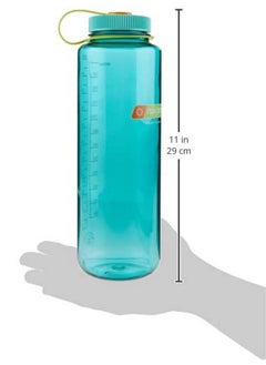 Nalgene Sustain Tritan Bpafree Water Bottle Made With Material Derived From 50% Plastic Waste 48 Oz Wide Mouth Cerulean  - Image 4