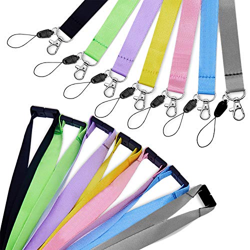 YOUOWO 7 Pack 7 Colors Lanyards With Horizontal ID Badge Holder For Office Keys Kids Women,Safety Breakaway Coloured Lanyard - Image 5