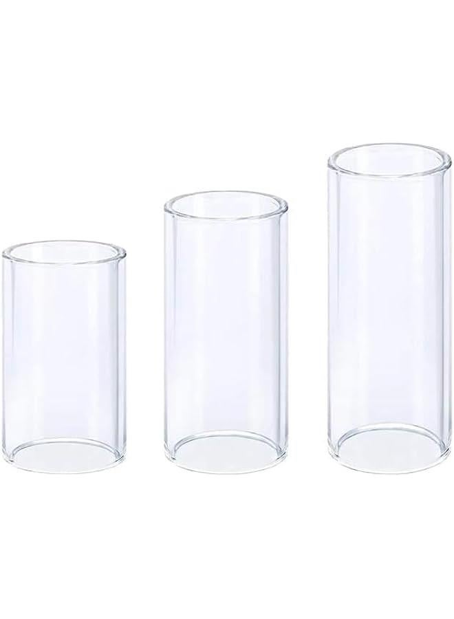 Generic 3 Pcs Clear Glass Guitar Slides 51MM 60MM 70MM Finger Slides for Electric Bass Guitar, Guitar Slides, Guitar and Bass Accessories  - Image 1