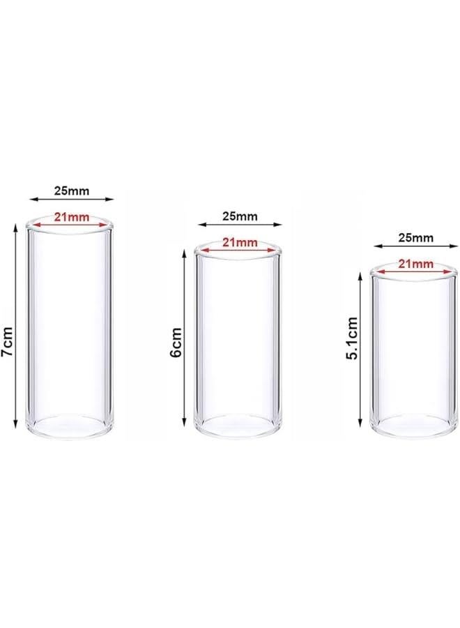Generic 3 Pcs Clear Glass Guitar Slides 51MM 60MM 70MM Finger Slides for Electric Bass Guitar, Guitar Slides, Guitar and Bass Accessories  - Image 2
