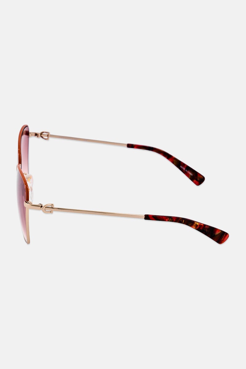 Longchamp Women LO153S Square Sunglasses, Gold - Image 5