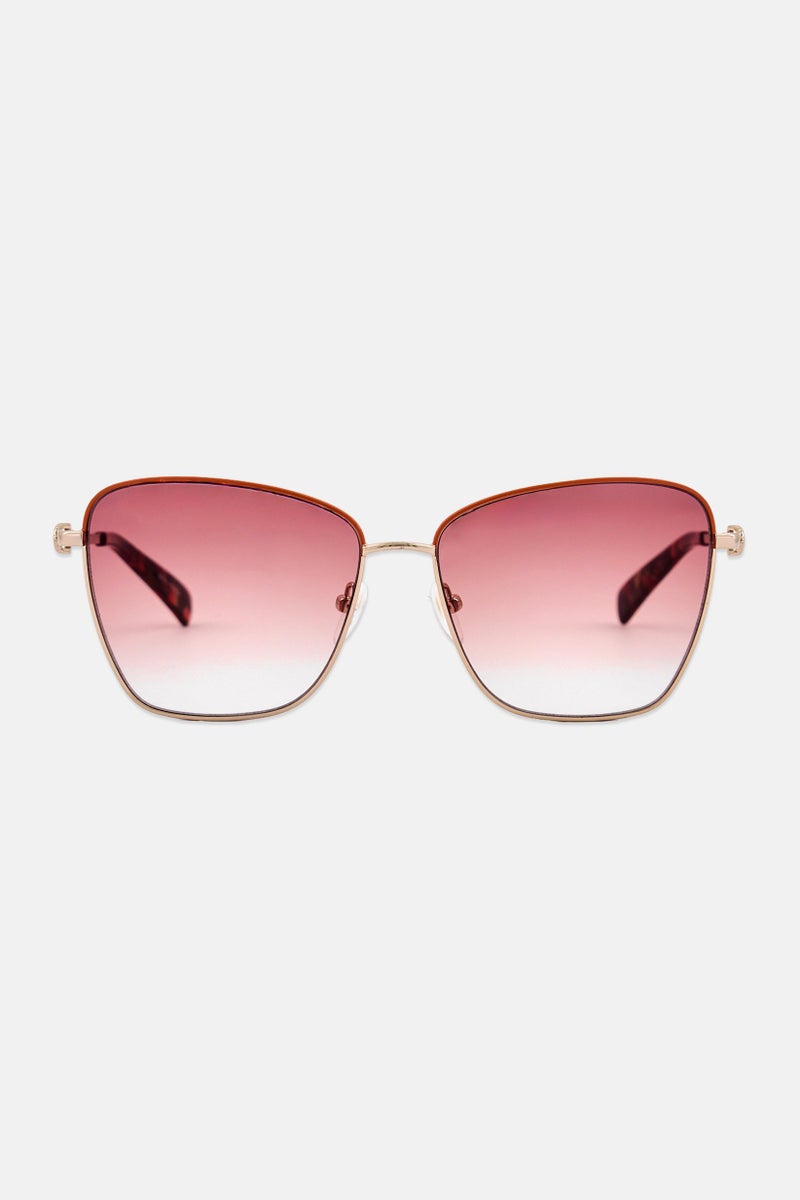 Longchamp Women LO153S Square Sunglasses, Gold - Image 1