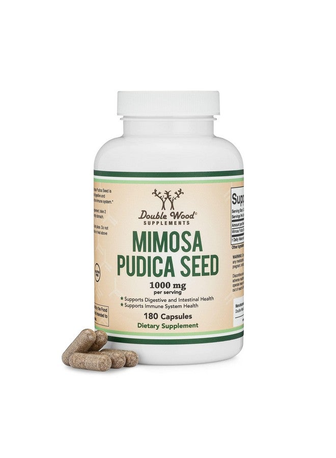 Double Wood Supplements Mimosa Pudica Seed Capsules (180 Capsules, 3 Month Supply) 1000mg, for Digestive Support, by Double Wood - Image 1