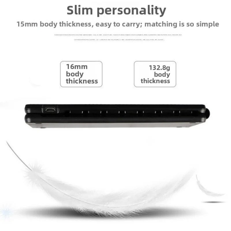لوحة مفاتيح لاسلكية بلوتوث قابلة للطي - قابلة لإعادة الشحن، هادئة، متوافقة مع آيباد/هاتف/جهاز لوحي - Image 4